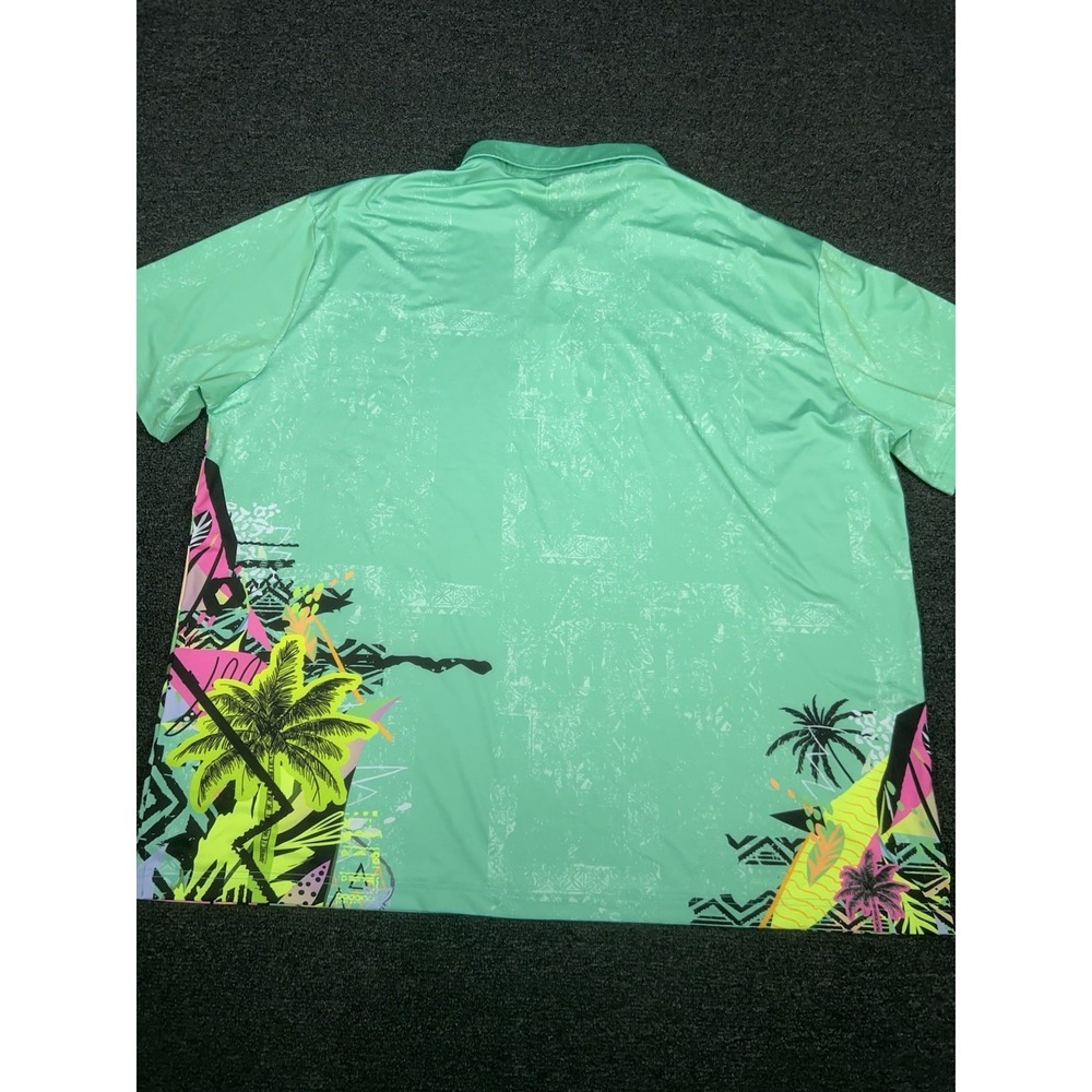 Sunday Swagger Polo Shirt Men 4XL Golf Performance Floral Palm Trees - Lot Of 2 - Picture 7 of 15